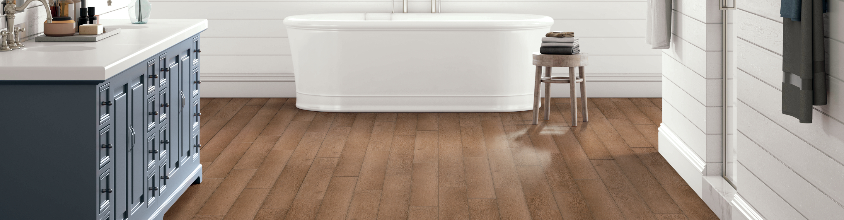 Durable Vinyl Flooring in Bathroom